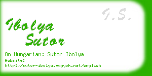 ibolya sutor business card